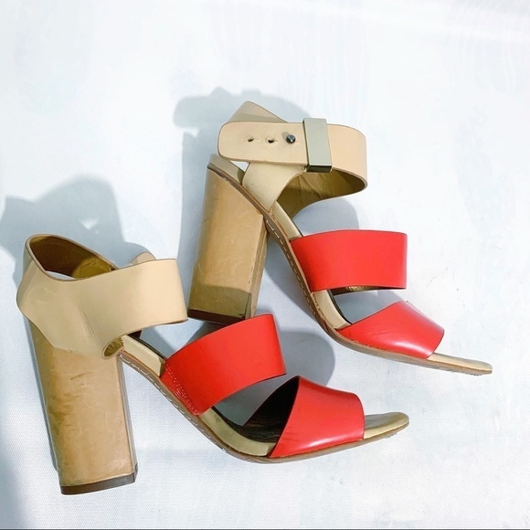 Sam Edelman | Yelena 2-Tone Strappy Heels 7.5 - Picture 3 of 11